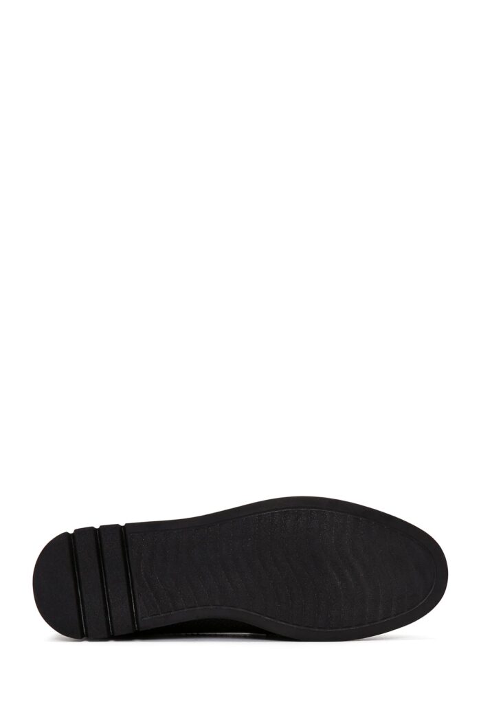 Loafer Lëkure e Zezë me Kopsë Comfort për Femra - Image 4