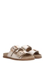 Pantofla Lëkure Ari me Kopsë Metalike për Femra - Image 3