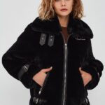 Anabel Xhup Lëkure e Zezë Teddy për Femra