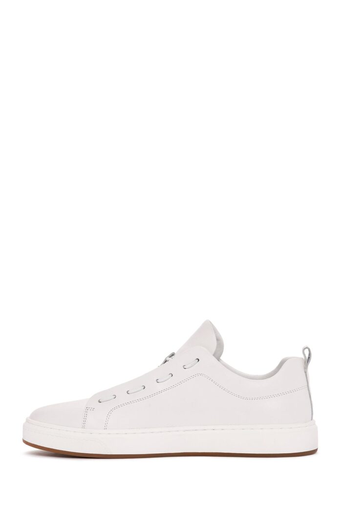 Sneaker Lëkure e Zezë me Lidhëse për Burra - Image 4