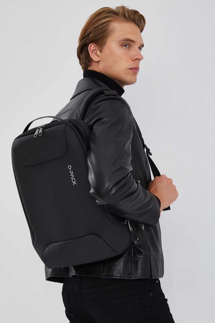 Carter Xhup Lëkure e Zezë Biker për Burra - Image 8
