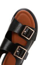 Sandale e Zezë Dyfishe me Kopsë Comfort për Femra - Image 21