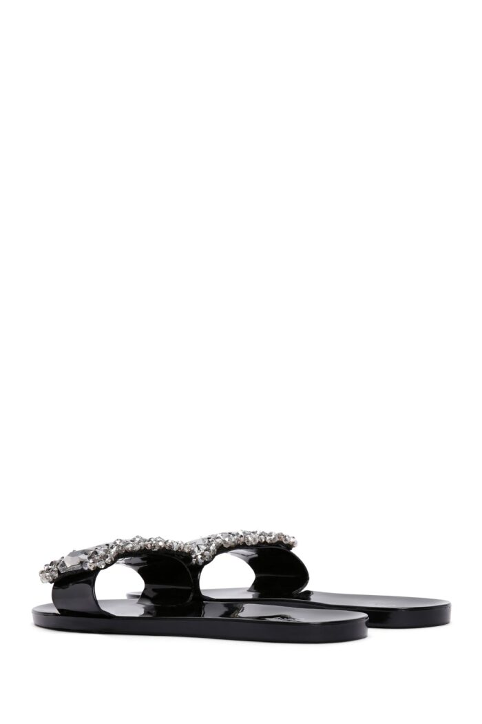 Pantofla Jelly e Zezë me Gurë për Femra - Image 11