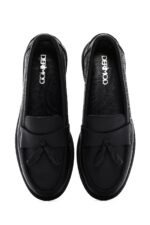 Loafer Lëkure e Zezë me Xhufkë Comfort për Femra - Image 6