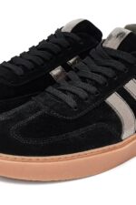 Sneaker Lëkure e Zezë me Lidhëse për Femra - Image 11
