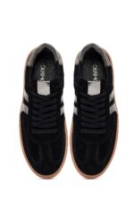 Sneaker Lëkure e Zezë me Lidhëse për Femra - Image 7