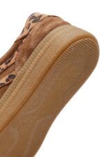 Sneaker Lëkure Tabako me Lidhëse për Femra - Image 11