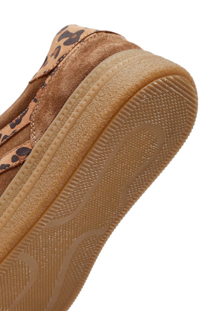 Sneaker Lëkure Tabako me Lidhëse për Femra - Image 11