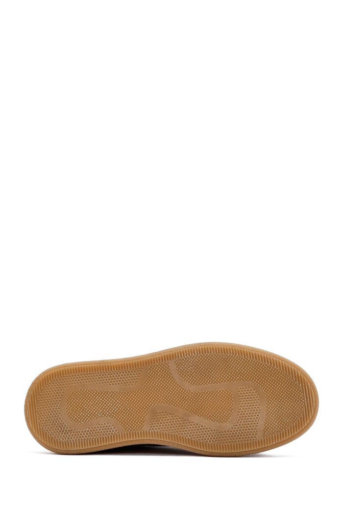 Sneaker Lëkure Tabako me Lidhëse për Femra - Image 6