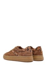 Sneaker Lëkure Tabako me Lidhëse për Femra - Image 7