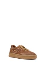 Sneaker Lëkure Tabako me Lidhëse për Femra - Image 8