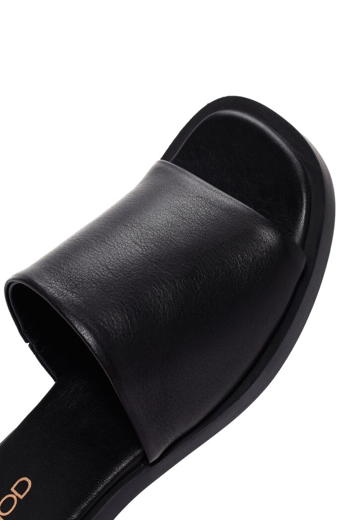 Pantofla Lëkure e Zezë Casual për Femra - Image 10