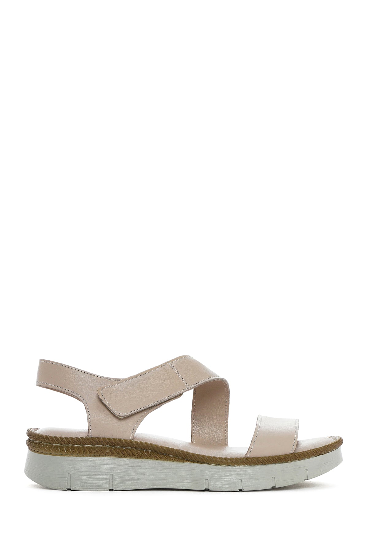 25SFD321218_5637145755_1.jpg Sandale Lëkure me Rrip Comfort për Femra - Image 1
