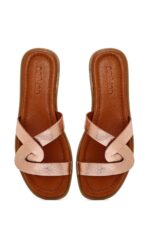 Pantofla Lëkure Metalike për Femra - Image 7