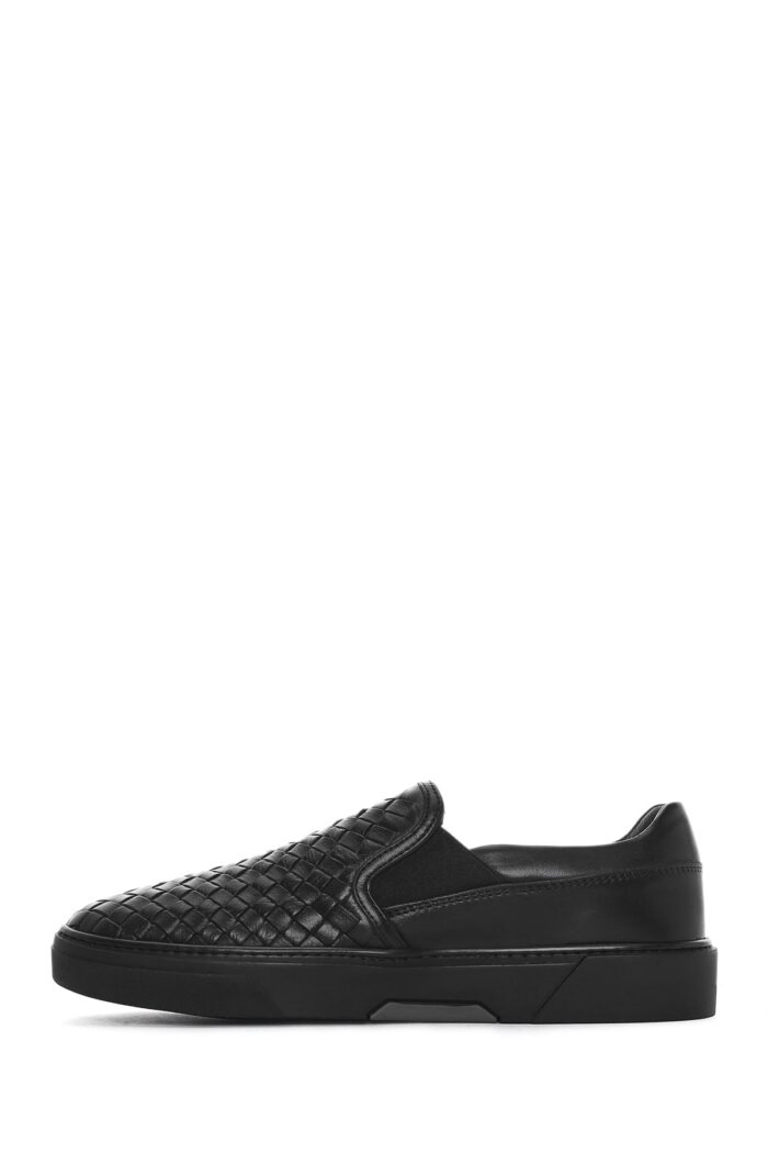 Loafer Lëkure e Zezë Thurur për Burra - Image 2