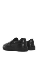 Loafer Lëkure e Zezë Thurur për Burra - Image 5