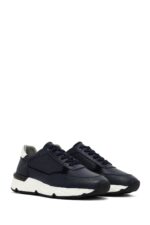 Sneaker Lëkure me Lidhëse e Trashë me Tabane për Burra - Image 3