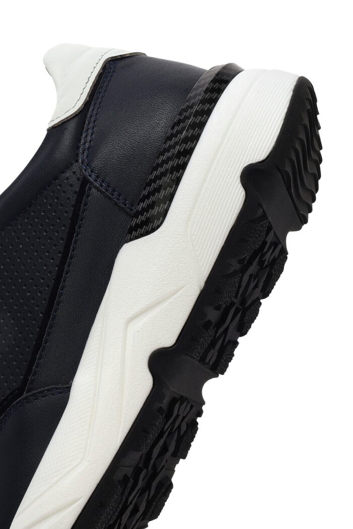 Sneaker Lëkure me Lidhëse e Trashë me Tabane për Burra - Image 8