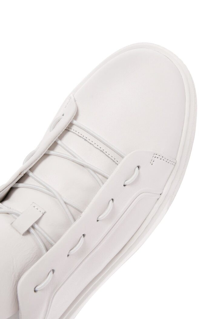 Sneaker Lëkure e Zezë me Lidhëse për Burra - Image 28