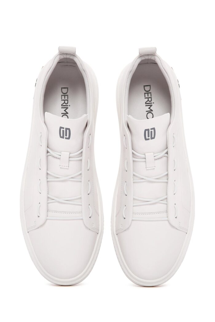 Sneaker Lëkure e Zezë me Lidhëse për Burra - Image 19