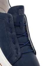 Sneaker Lëkure e Zezë me Lidhëse për Burra - Image 29