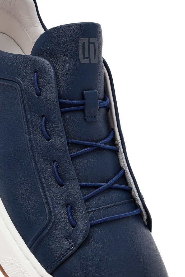 Sneaker Lëkure e Zezë me Lidhëse për Burra - Image 29
