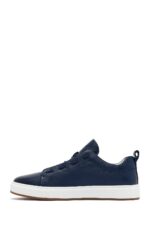 Sneaker Lëkure e Zezë me Lidhëse për Burra - Image 5