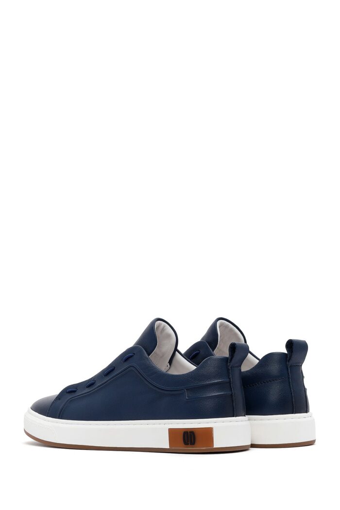 Sneaker Lëkure e Zezë me Lidhëse për Burra - Image 13