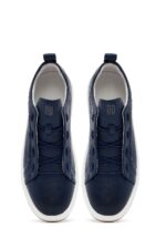 Sneaker Lëkure e Zezë me Lidhëse për Burra - Image 20