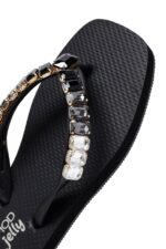Pantofla Jelly e Zezë me Gurë për Femra - Image 19