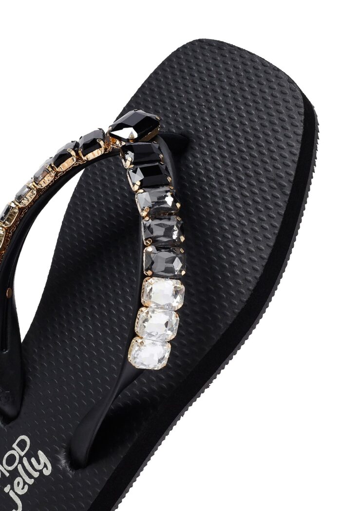 Pantofla Jelly e Zezë me Gurë për Femra - Image 19
