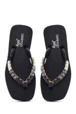 Pantofla Jelly e Zezë me Gurë për Femra - Image 13