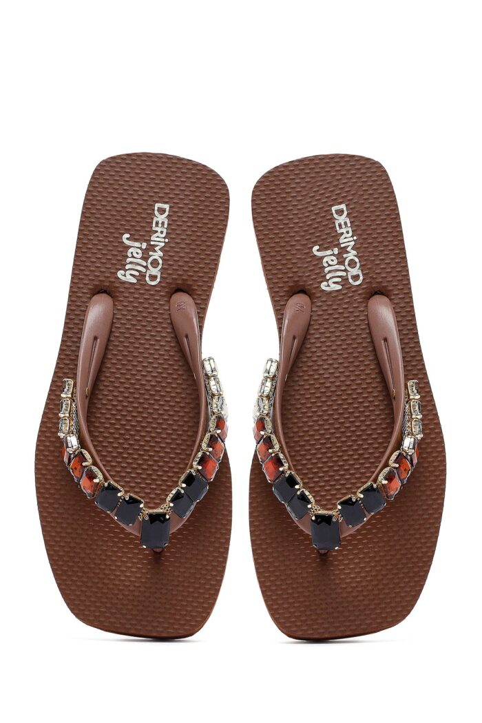 Pantofla Jelly e Zezë me Gurë për Femra - Image 14
