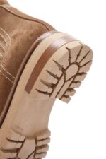 Çizme Chelsea prej lëkure suede për femra, taba - Image 8