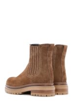 Çizme Chelsea prej lëkure suede për femra, taba - Image 6
