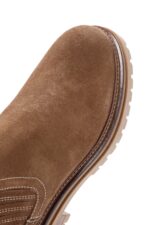 Çizme Chelsea prej lëkure suede për femra, taba - Image 9