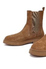 Çizme Chelsea prej lëkure suede për femra, vizon - Image 10