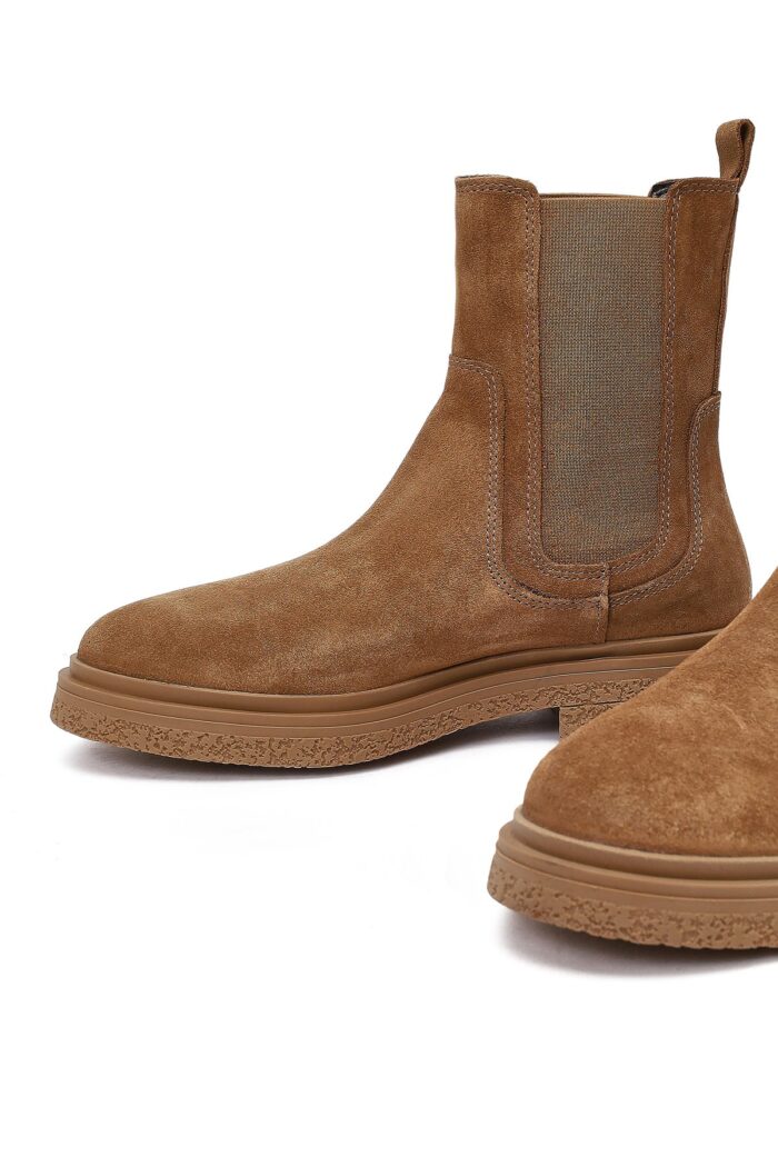 Çizme Chelsea prej lëkure suede për femra, vizon - Image 10