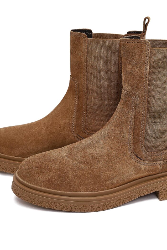 Çizme Chelsea prej lëkure suede për femra, vizon - Image 12