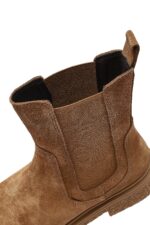Çizme Chelsea prej lëkure suede për femra, vizon - Image 13