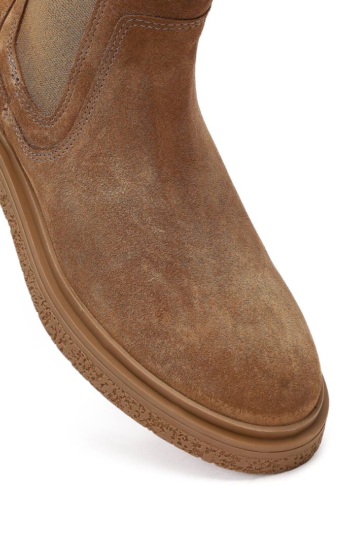 Çizme Chelsea prej lëkure suede për femra, vizon - Image 14