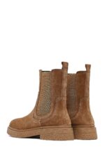 Çizme Chelsea prej lëkure suede për femra, vizon - Image 7