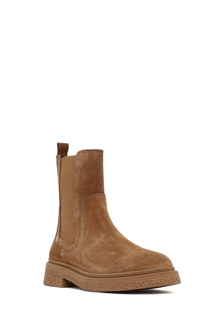 Çizme Chelsea prej lëkure suede për femra, vizon - Image 8