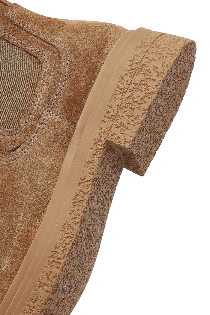 Çizme Chelsea prej lëkure suede për femra, vizon - Image 9