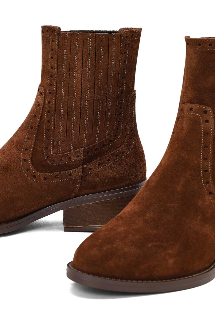 Çizme kauboj prej lëkure suede për femra - Image 24