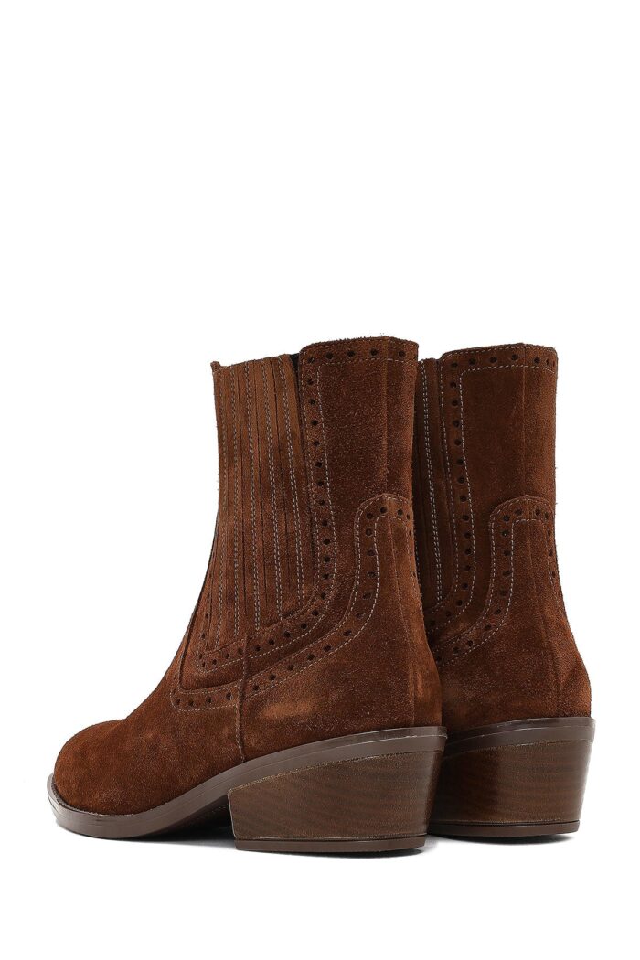 Çizme kauboj prej lëkure suede për femra - Image 11