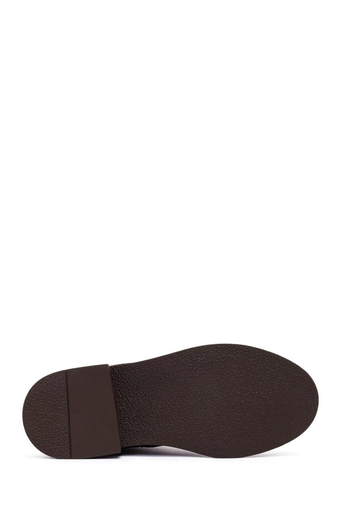Çizme Chelsea prej lëkure suede për femra, kafe - Image 5