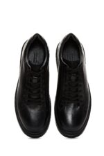 Sneaker Lëkure e Zezë me Lidhëse për Burra - Image 6