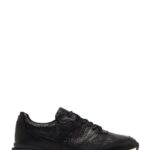 Sneaker Lëkure e Zezë me Lidhëse Casual për Burra