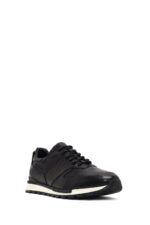 Sneaker Lëkure e Zezë me Lidhëse Casual për Burra - Image 6